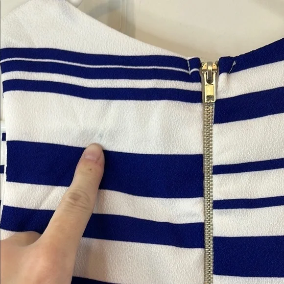 NWT Everly Francesca's Striped Navy Blue and White Sleeveless Dress - Size Small - Picture 10 of 12